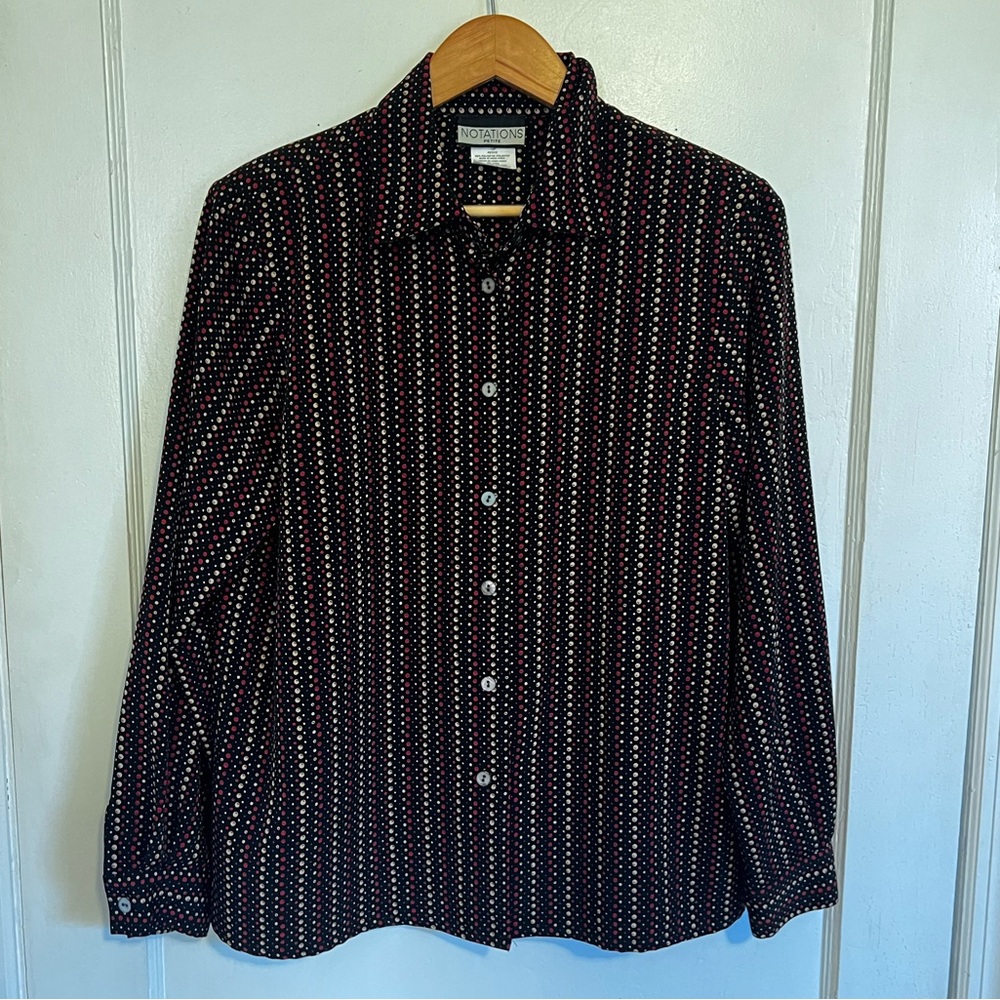 Lovely Vintage Notations Button Down - image 2